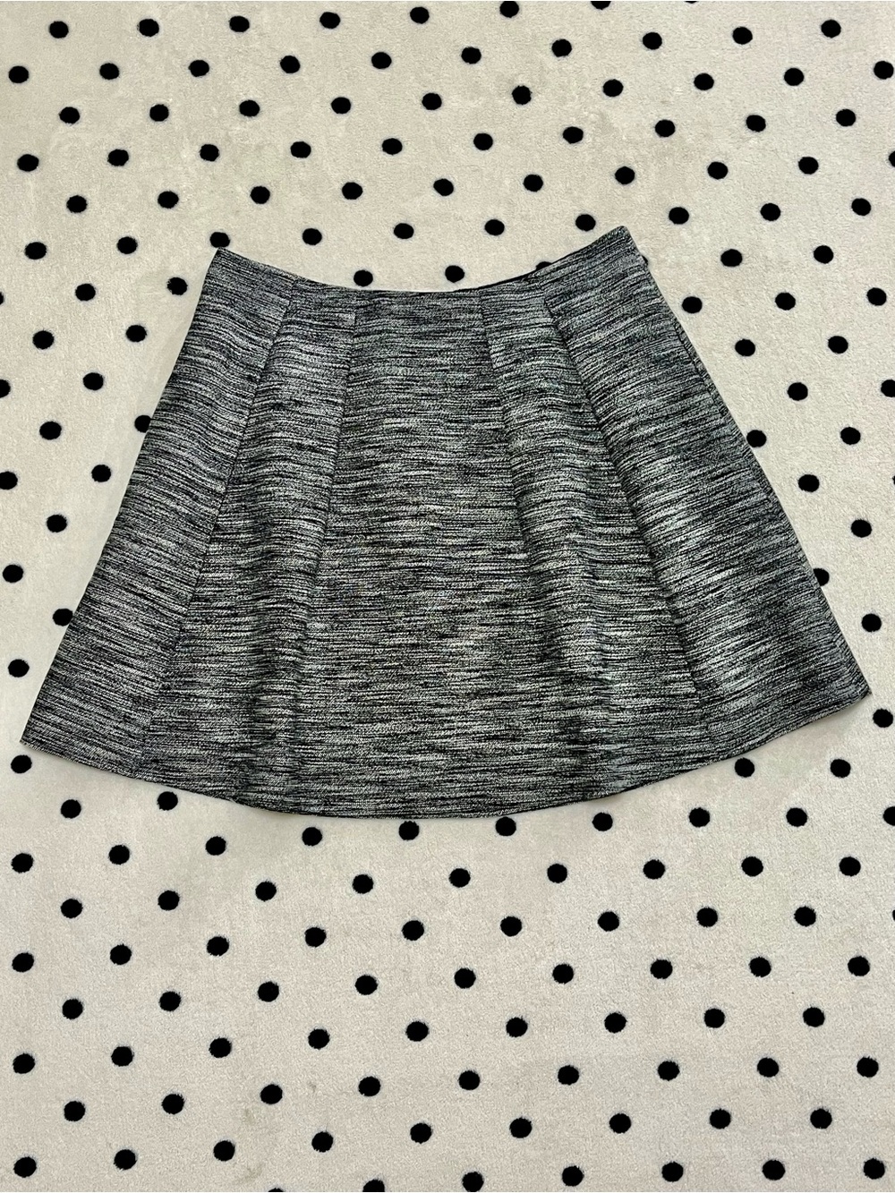 Madewell "Countdown" Tweed Pleated A-Line Mini Skirt Size 0